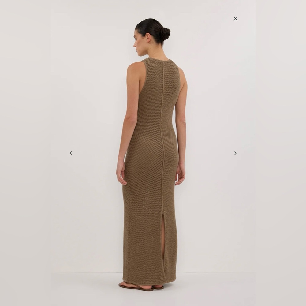 DISSH Brown Ribbed Maxi Dress - Picture 4 of 9